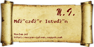 Móczár István névjegykártya