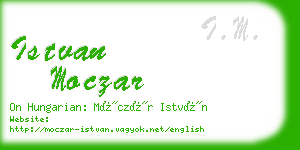 istvan moczar business card